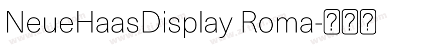 NeueHaasDisplay Roma字体转换
